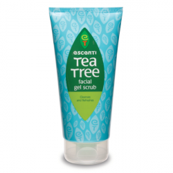 Escenti Tea Tree pleťový gelový scrub pro čištění a osvěžení 200ml