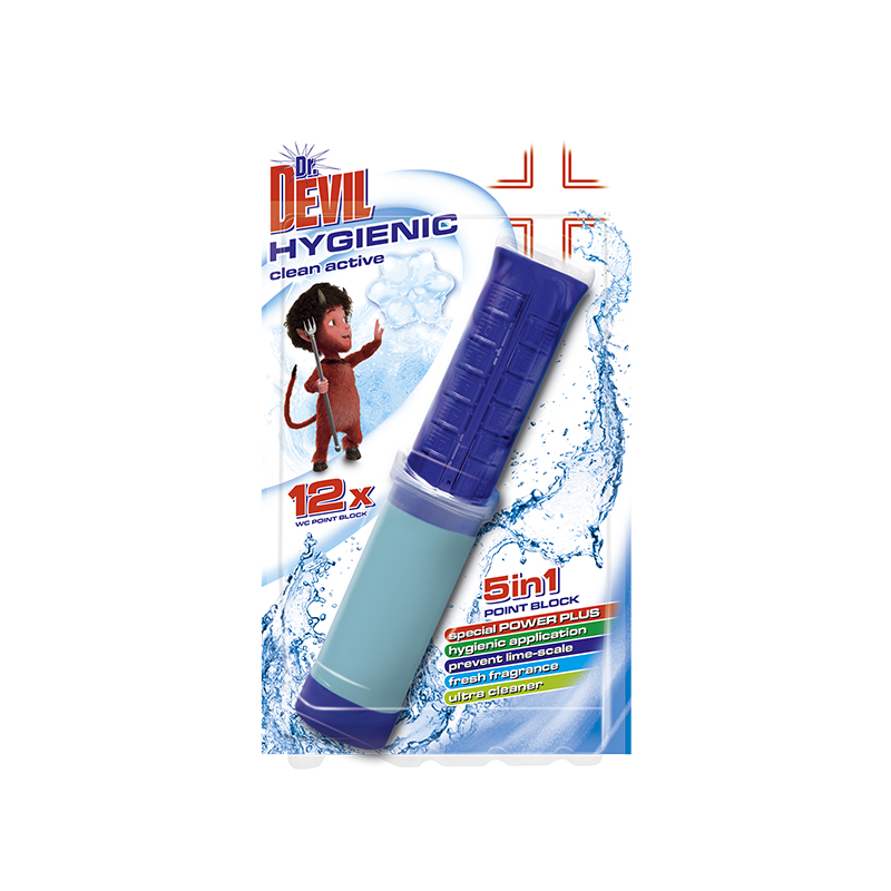 Dr. DEVIL WC point block 5in1 Hygienic clean active 12 dávek 75ml