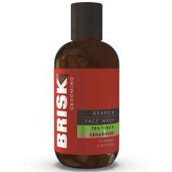 Brisk Men stimulující šampon na tvář a vousy Cedr a TeaTree 150ml