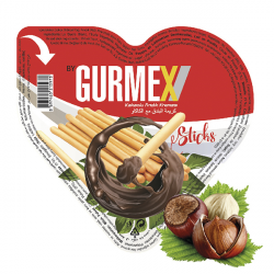 Gurmex Srdce, křupané tyčinky s lískooříškovým krémem, 40g