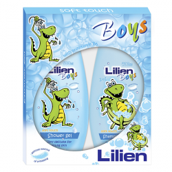 Lilien Boys dětský sprchový gel + pěna 2 x 400 ml dárková sada