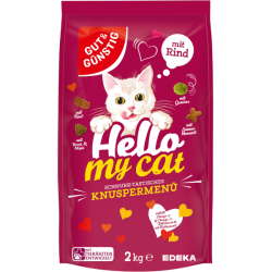 GG Hello my Cat Křupavé hovězí menu granule pro kočky 2kg