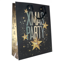 Dárková vánoční taška motiv Xmas Party 25,5x31x10cm