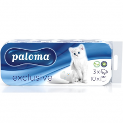Paloma exclusive jemný toaletní papír 100% celulóza 3vr 10 rolí
